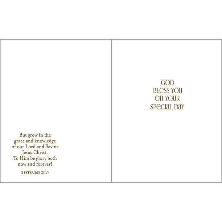 GINA B DESIGNS - Wholesale Religious Card - With Scripture Religious Greeting Card - Gold Cross1
