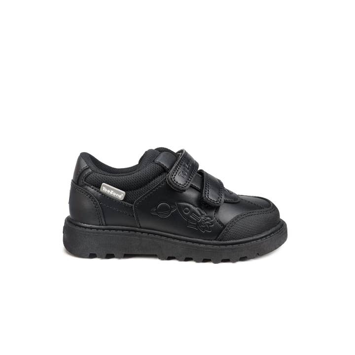 Nero CADE - Scarpe da scuola nere a tema spaziale (vestibilità ampia) in vendita all'ingrosso su Faire1