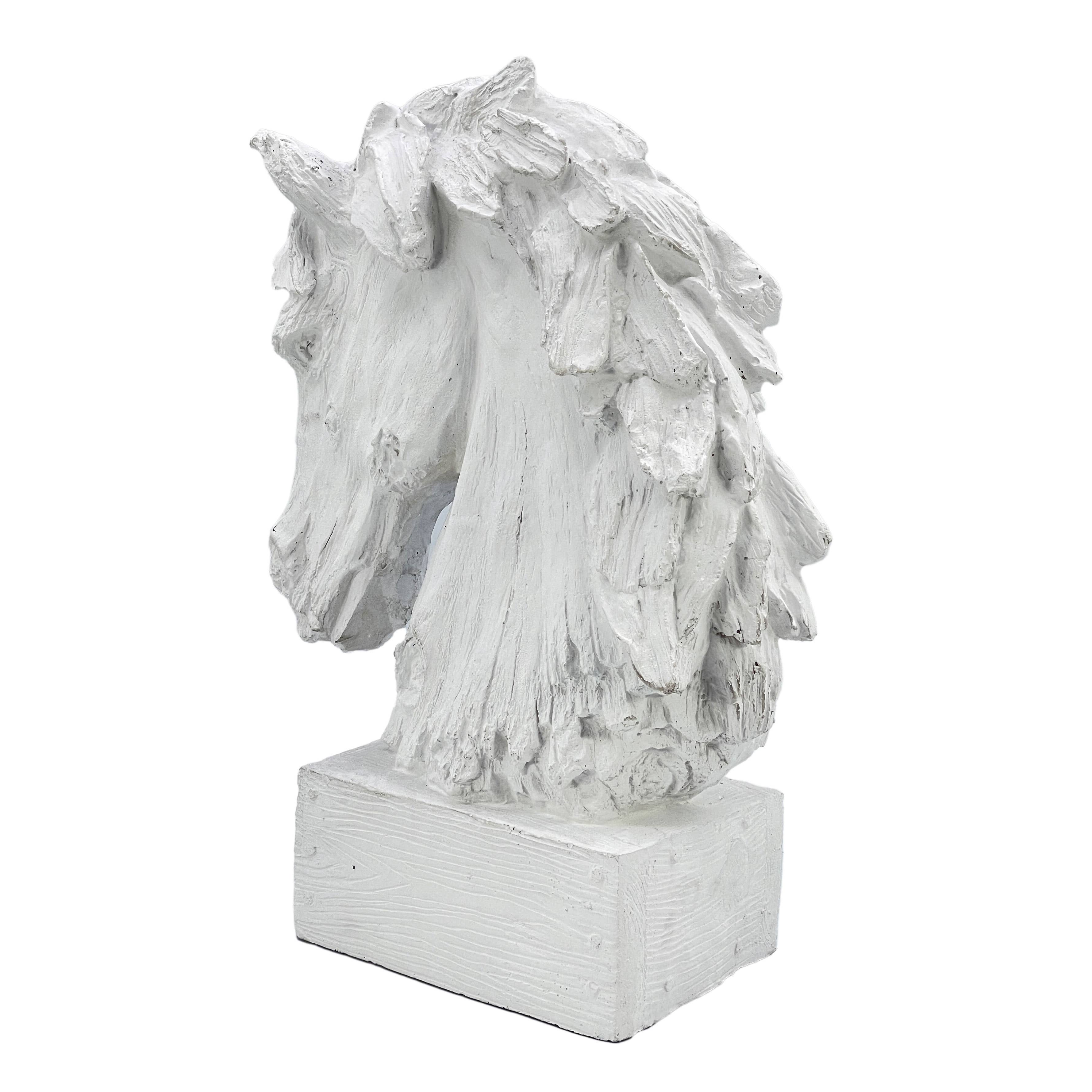 Galt International Company - Vente Figurine décorative - Statue sculptée tête de cheval effet bois, 46 cm10