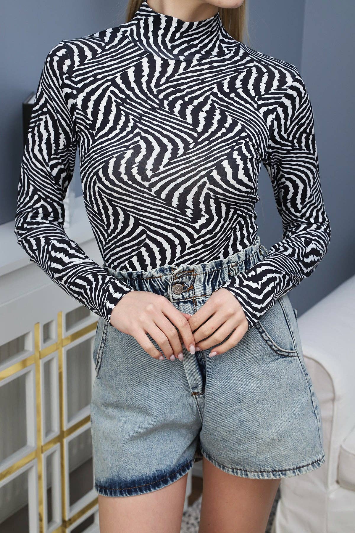 Lasofy - Venta al por mayor Body - Mujer - MONO DE MANGA LARGA CON CUELLO DE TORTUGA SIMULADO PARA MUJER9