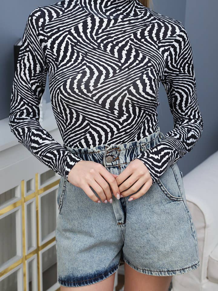 Lasofy - Venta al por mayor Body - Mujer - MONO DE MANGA LARGA CON CUELLO DE TORTUGA SIMULADO PARA MUJER9