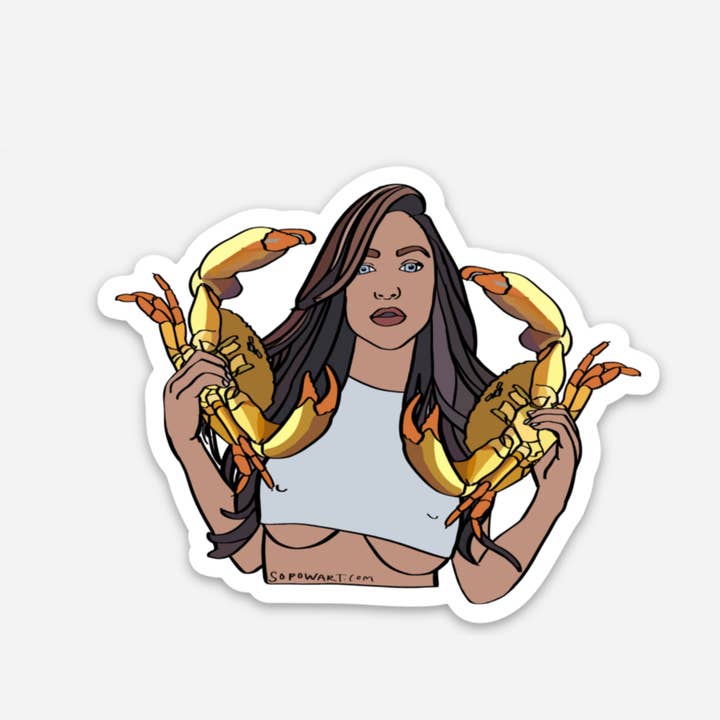 Crabber Holdbar Vinyl klistermærke for engroshandel hos Sopow Art