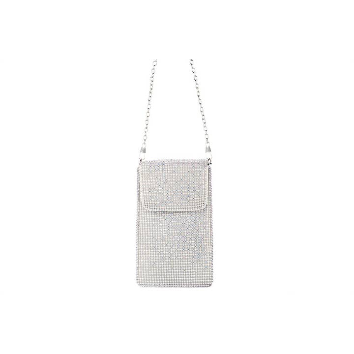 Étui à bandoulière en strass pour téléphone portable pour femme pour la vente par Nima Accessories Inc