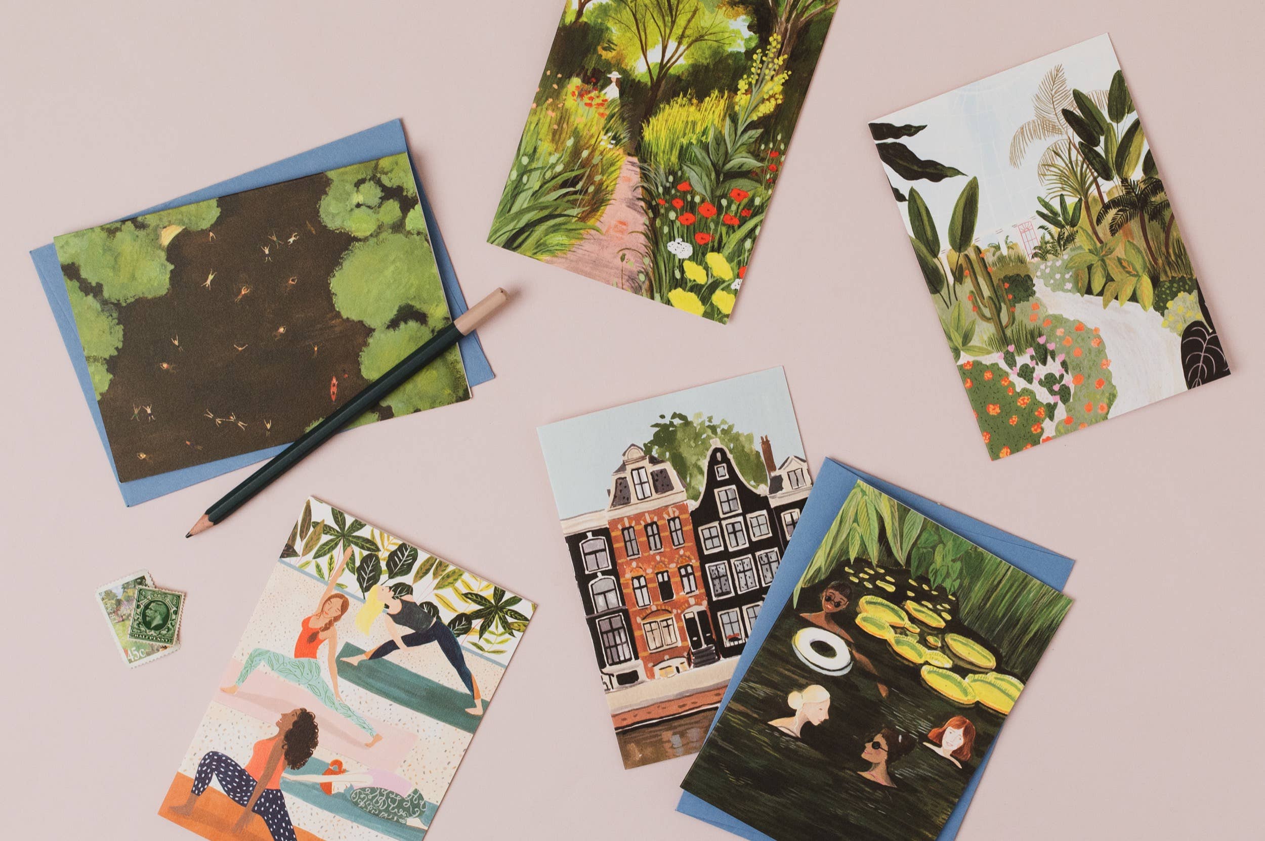 Peggy & Kate - Wholesale Everyday Greeting Card - Wild Swimmers Card | Outdoor Swimming | Lake | Cold Swim1