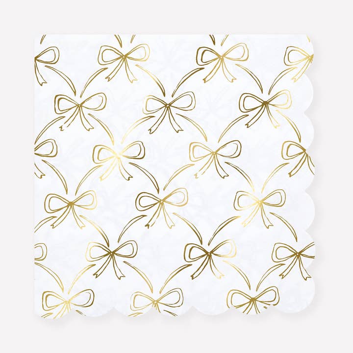 Gold Bow Large Napkins for wholesale by Meri Meri