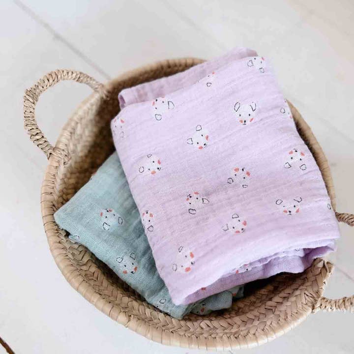 BIANCA SWADDLE TEDDY  BLUSH LILAC for wholesale by Rose in April
