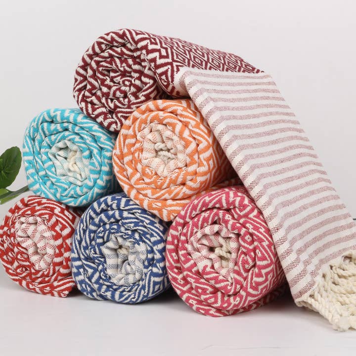 Ethnic Turkish Towel, Cotton Woven Hammam Peshtemal for wholesale by HERLOOM TOWELS