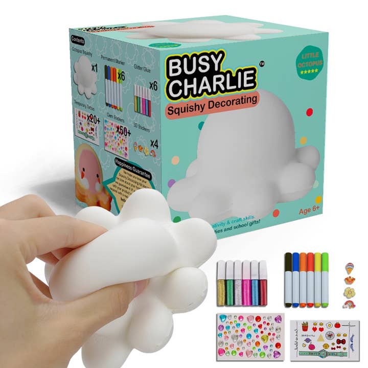 Kit squishy fai da te - Little Octopus Squishy Maker per la vendita all'ingrosso da parte di Busy Charlie LLC