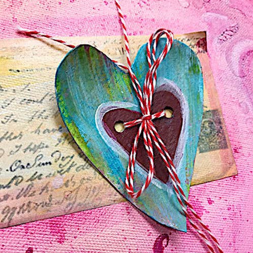 Just Write Arts - Wholesale Love Card - Romantic Greeting Note Card -Heart in a Bow - 5.5x5.5