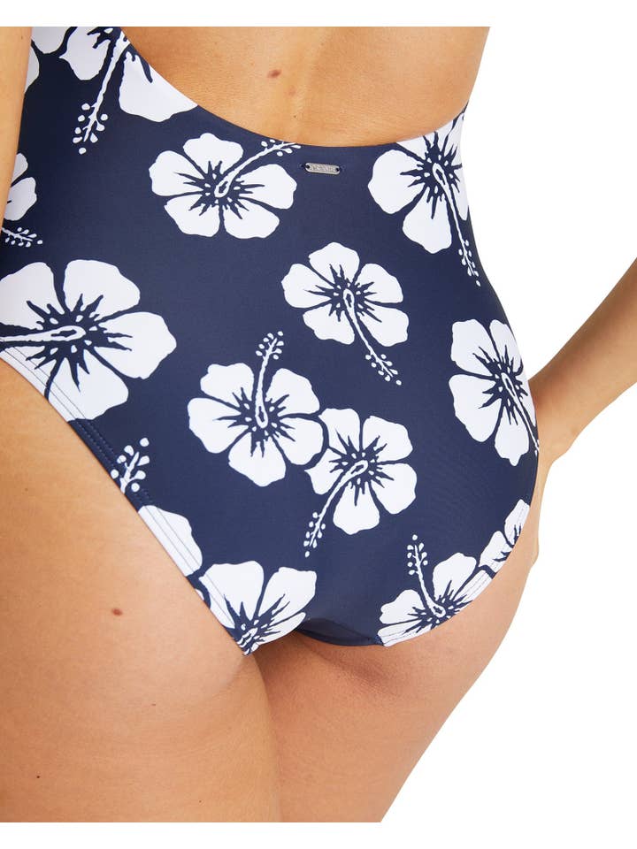 Womens Crossover One Piece - Hibiscus - Navy for wholesale on Faire3