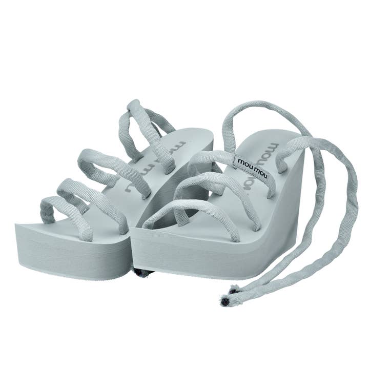 Lysegrå med strenge for engroshandel hos mou mou sandals