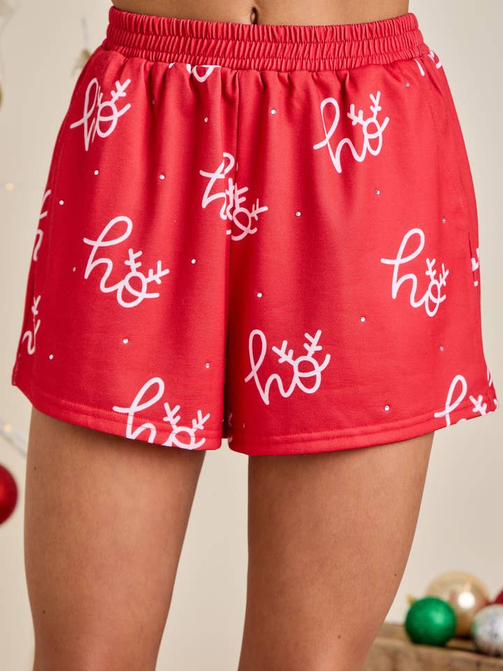 Ho Ho Ho Holiday Lounge Shorts – Ready to Ship Cozy Bottom for wholesale by Main Strip