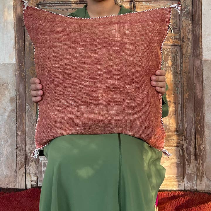 MARRAKECH METACRAFT LTD - Wholesale Throw/Decorative Pillow - Moroccan cactus sabra pillow Savanna red