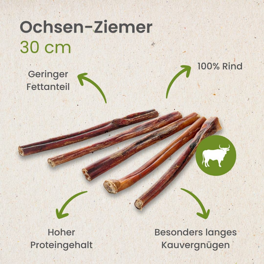 Kauartikel.com GmbH - Wholesale Pet Bone/Rawhide - Dog - Ox-Ziemer 30 cm3