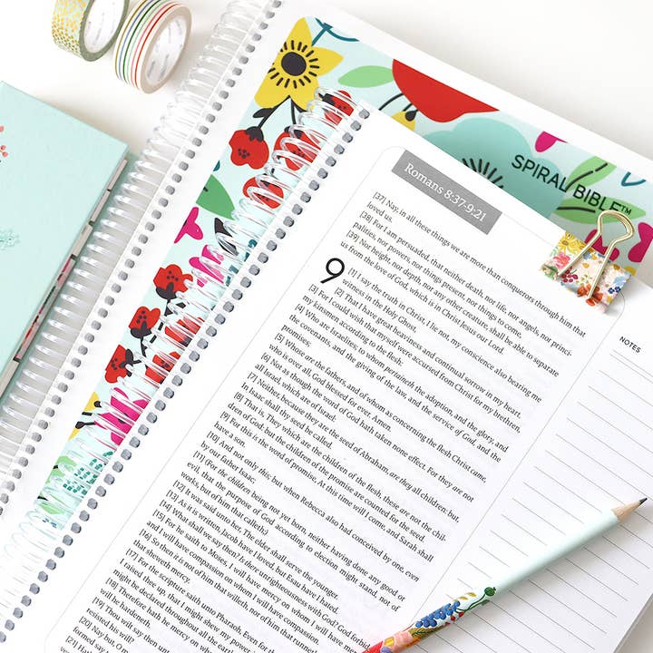 Spiral Bible - Wholesale Book - Adult - Spiral Bibleâ„¢ - KJV New Testament - Field of Flowers