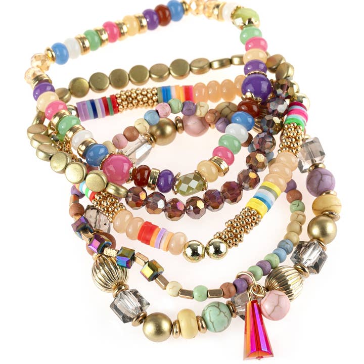 Love and Repeat - Wholesale Beaded Bracelet - MULTIBEADS STRETCH BRACELET