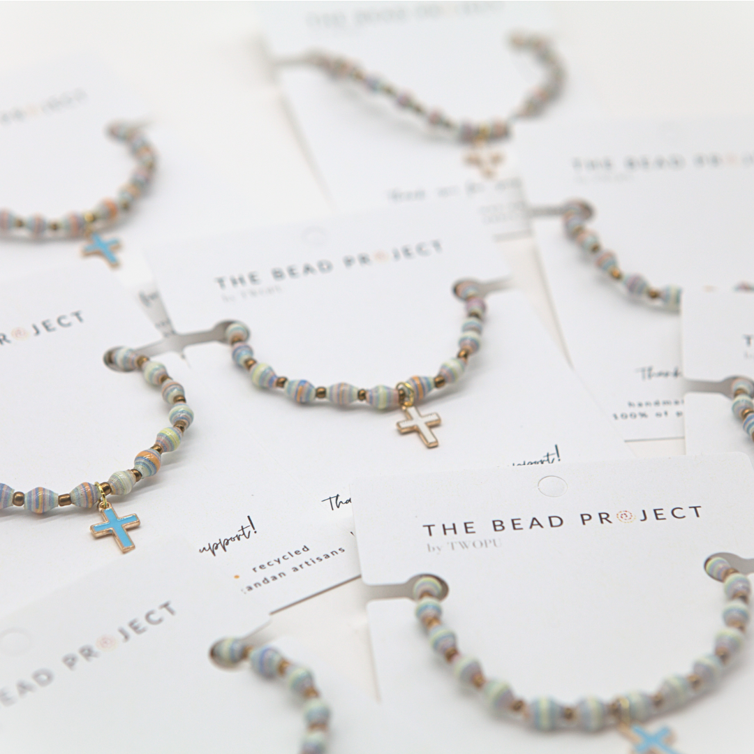 The Bead Project by TWOPU - Wholesale Charm/Dangle Bracelet - Cross Charm Stretchy Bracelet for Easter8