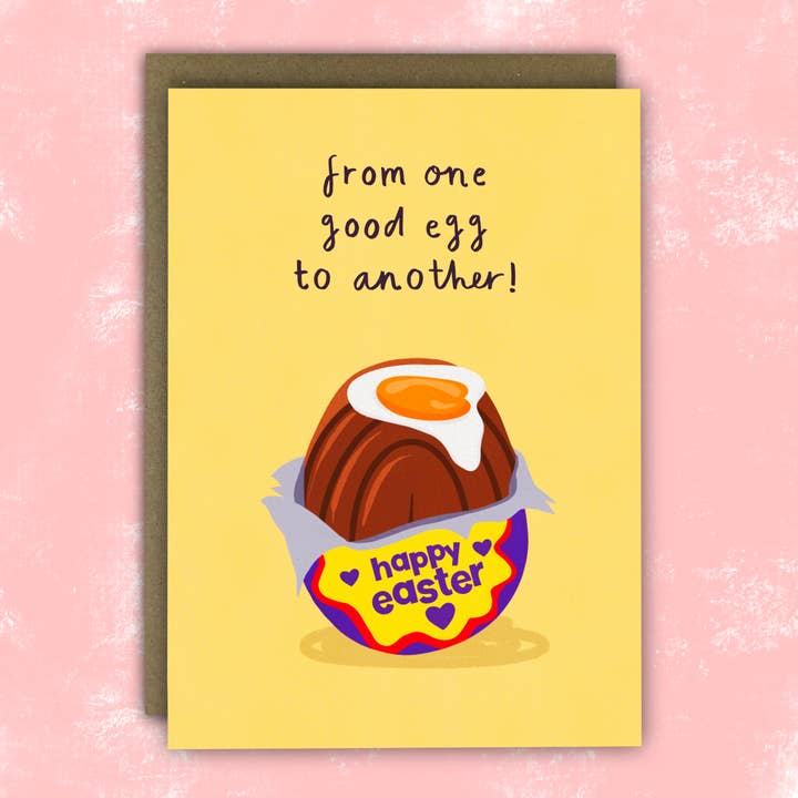 Funny Easter Card - Chocolate Egg - Perfect for Good Eggs for wholesale by RUNNING WITH SCISSORS - USA SHIPPED DDP - WE PAY DUTIES