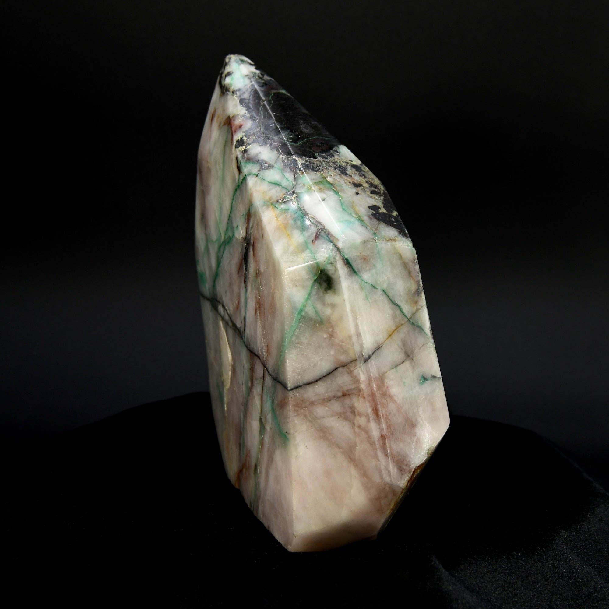 Caspar Curiosities - Wholesale Spiritual Stone/Crystal - XL 5.6LB Phoenix Stone Ajoite Malachite Quartz Crystal Freeform Tower, Messina Mine3