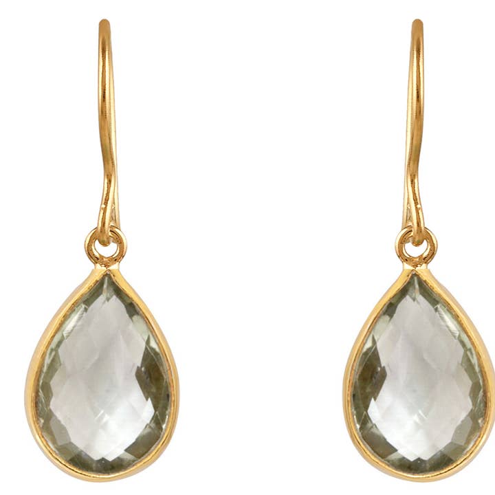 Sita Groene Amethist Oorbellen voor wholesale door POMEGRANATE