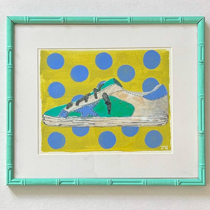 Polka Dots Shoes|Polymer Lift Painting for wholesale by Jessica Reynolds Art