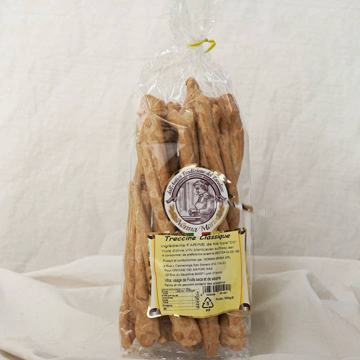 OLIO DI SERRA - Wholesale Crackers - Classic Braids - Plain Aperitif Breadsticks (300g)1