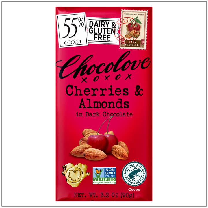 Cherries & Almonds in Dark Chocolate for wholesale by Alive Herbals