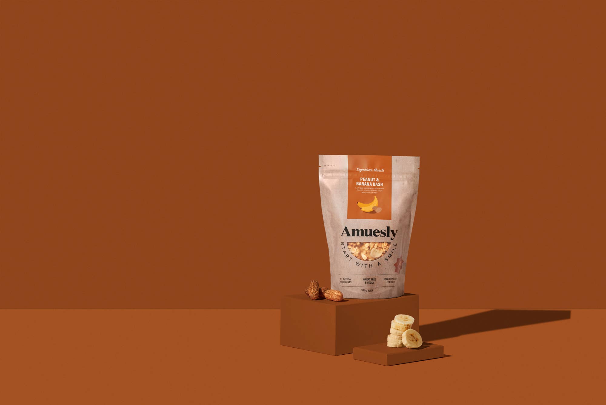 Amuesly – wholesale Granola – Peanut Banana Bash Toasted Muesli2