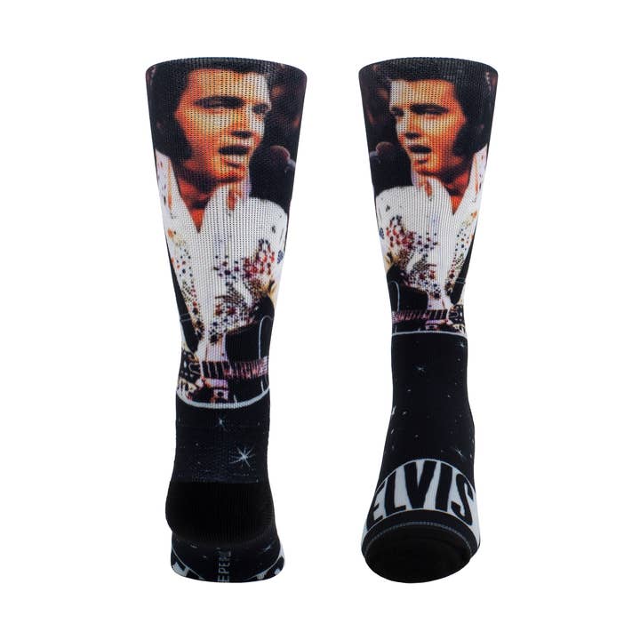 Elvis Presley Hvid Suit Special Edition Sock for engroshandel hos Perri's Socks