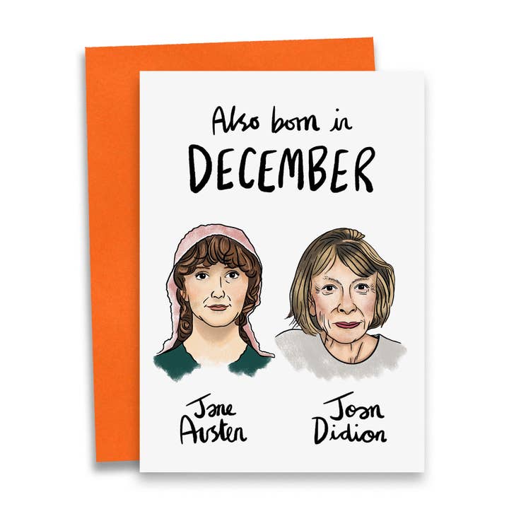 Author Birthday Card for December | Book Lovers for wholesale by Debmon Design