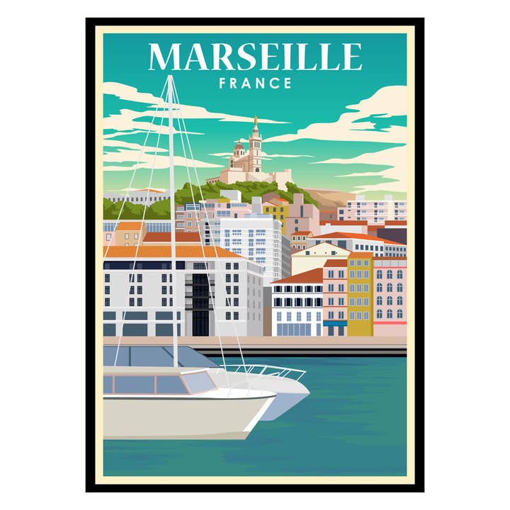 Marseille France Poster for wholesale by Places of Art