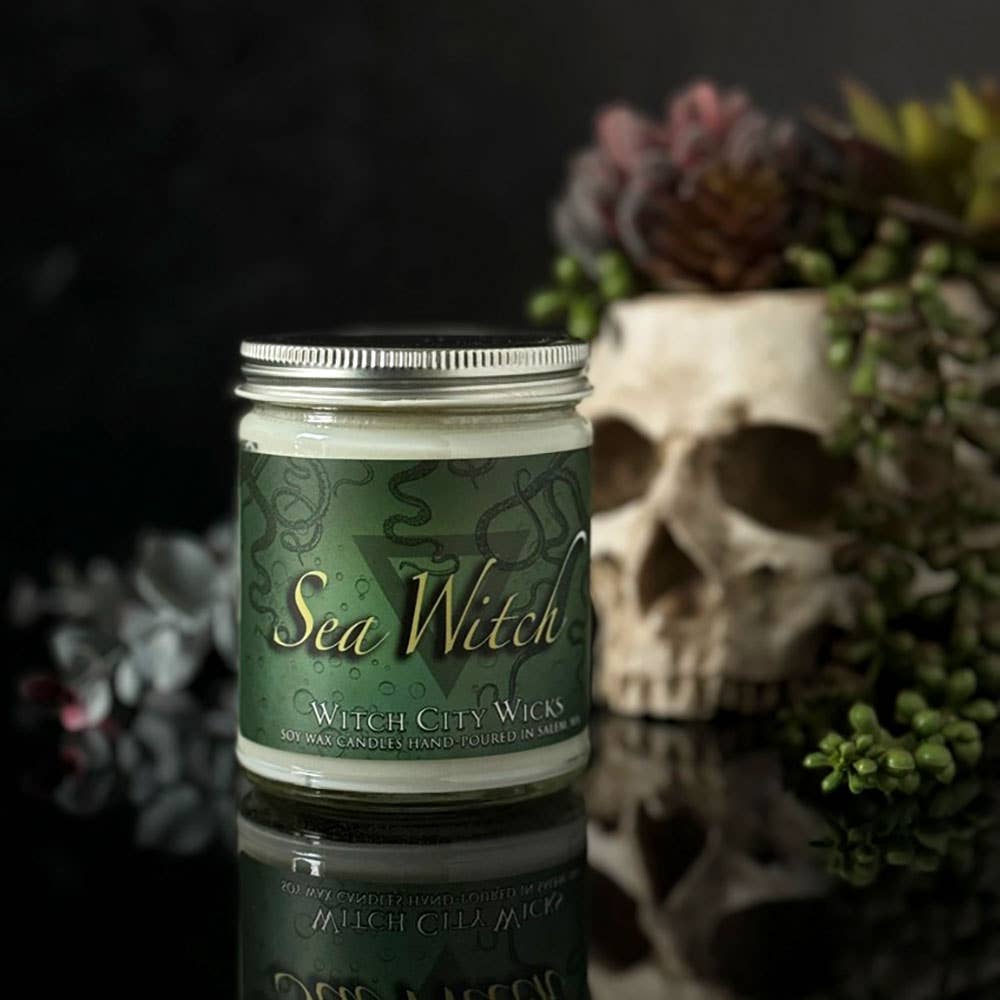 Witch City Wicks - Vente Bougie en bocal - Bougie à la cire de soja Sea Witch | bougie sirène1