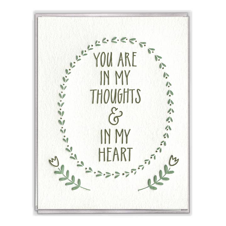 In Thoughts and Heart - Sympathy boxed set of folded cards for wholesale by INK MEETS PAPER