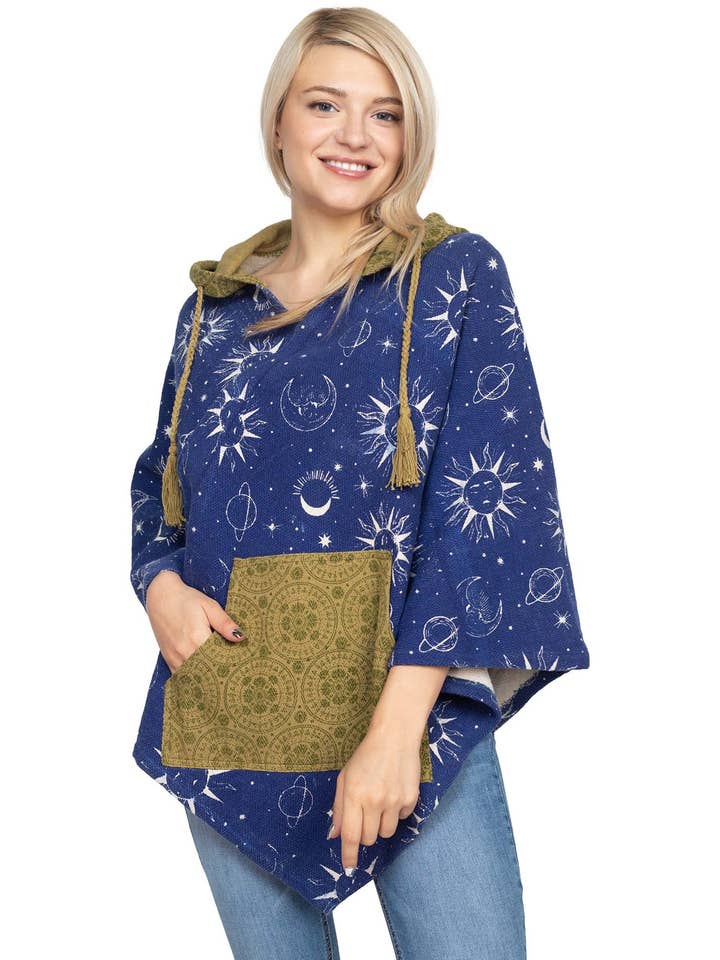 Lakhays Collection Inc. - Wholesale Poncho - Women's - Boho Printed Poncho