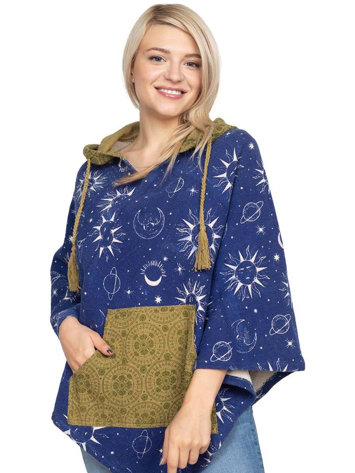 Poncho imprimé bohème pour la vente par Lakhays Collection Inc.