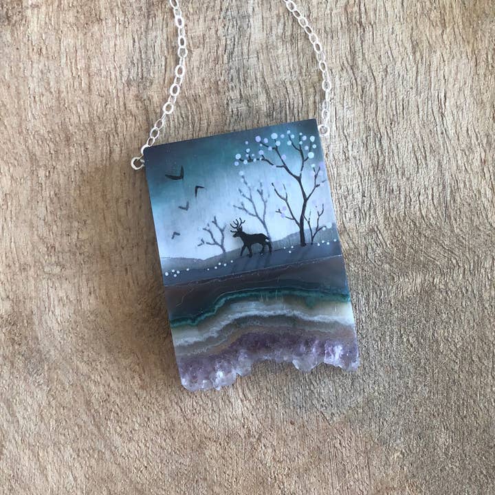 Skov Scene krystal halskæde for engroshandel hos Fernworks