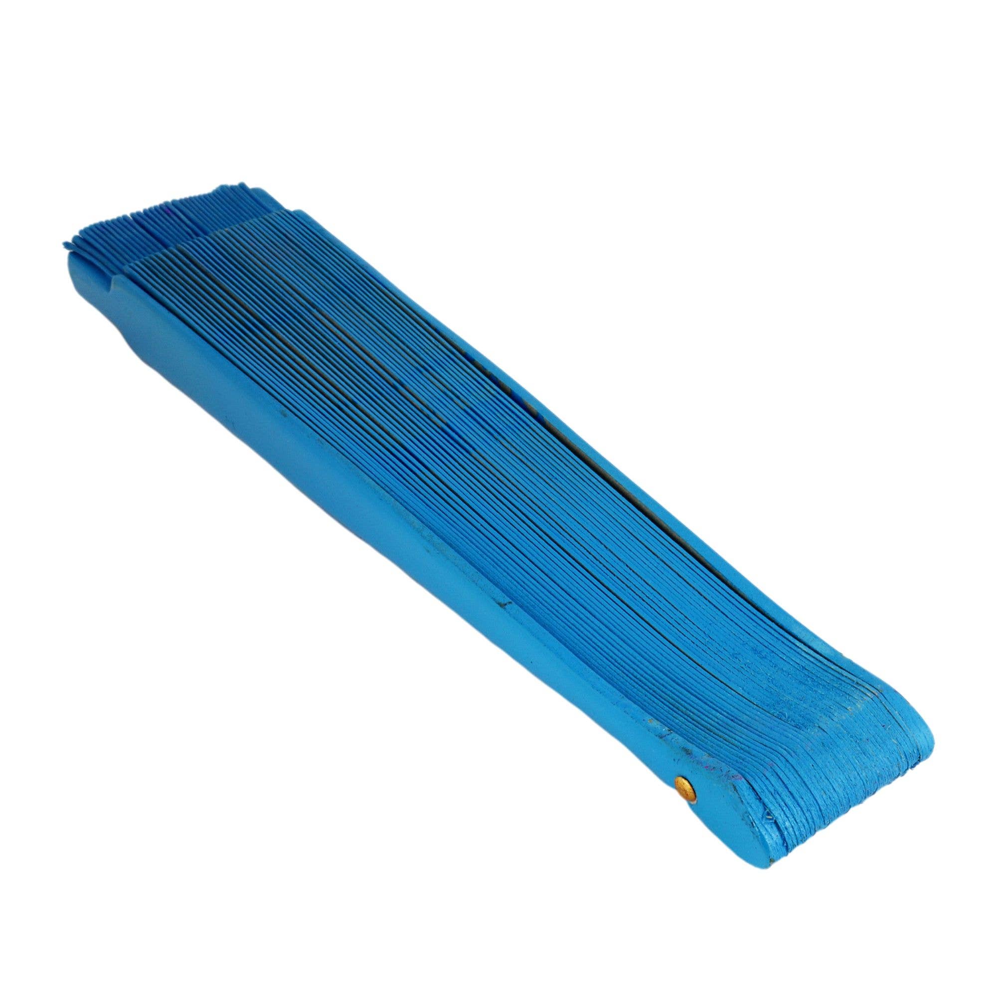 Tribal Trade GmbH – Ventilador dobrável acessório por atacado – Leque de mão dobrável Wedel grande azul e azul claro1