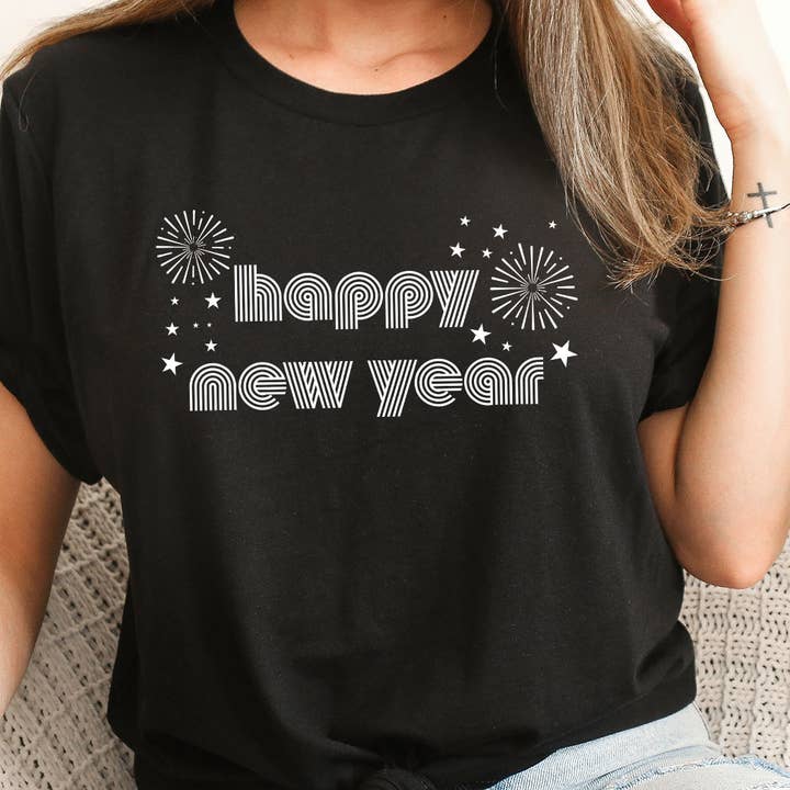 Gelukkig Nieuwjaar grafisch t-shirt voor wholesale door Select Apparel