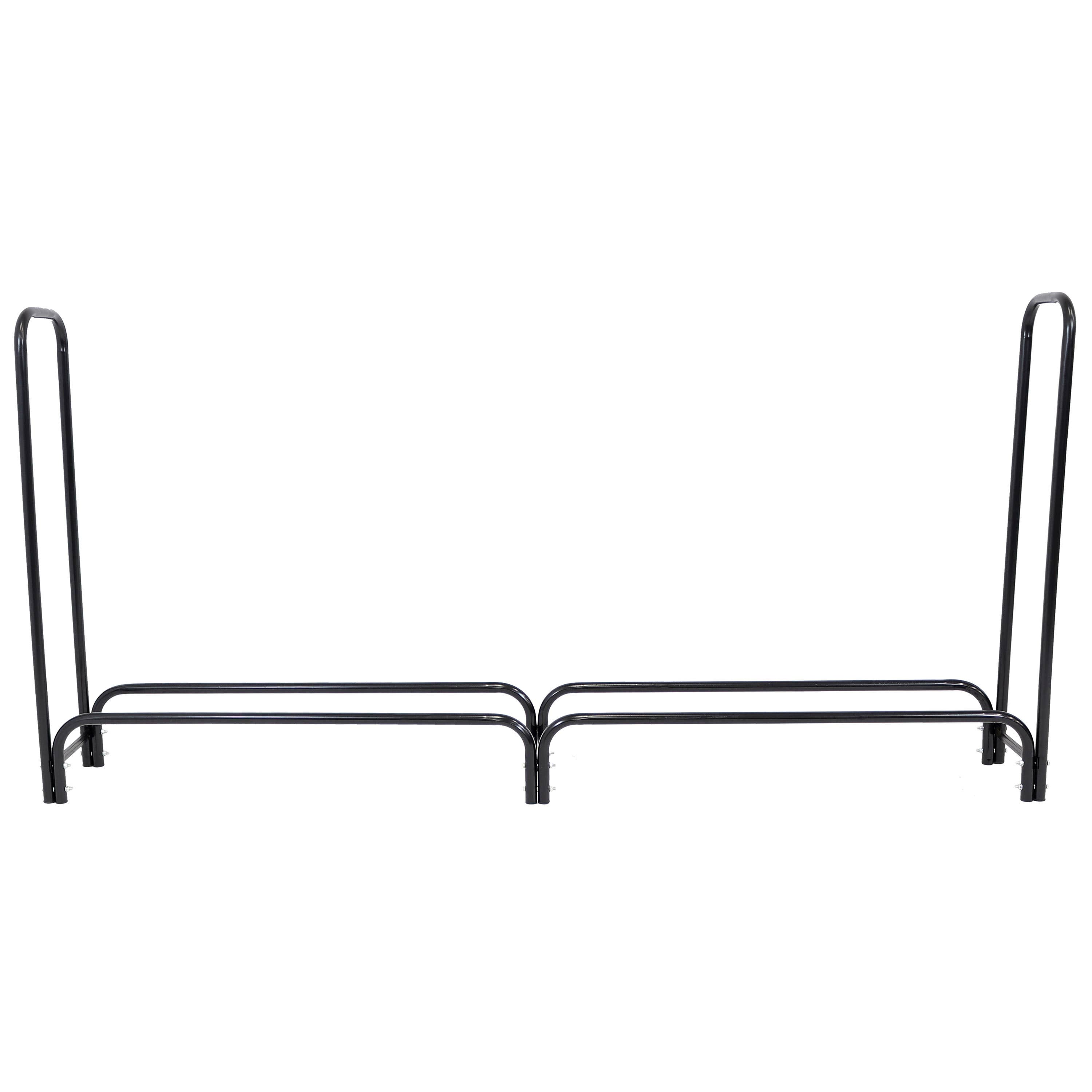 Sunnydaze Decor - Wholesale Fire Pit - 8 ft Steel Indoor/Outdoor Firewood Log Rack - Black10