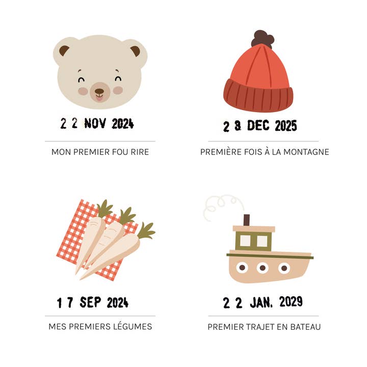 Les Petites Dates - Wholesale Poster - Display "My First Times" - Ourson2