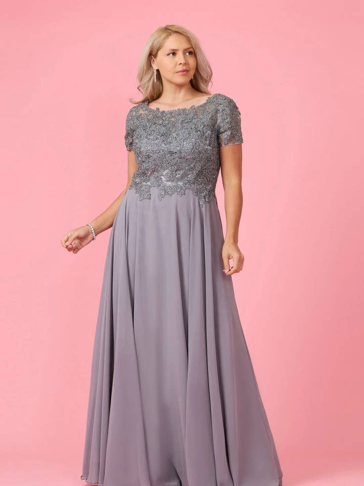 Short Sleeve Mother Of The Bride Evening Dress for wholesale by Kos Couture