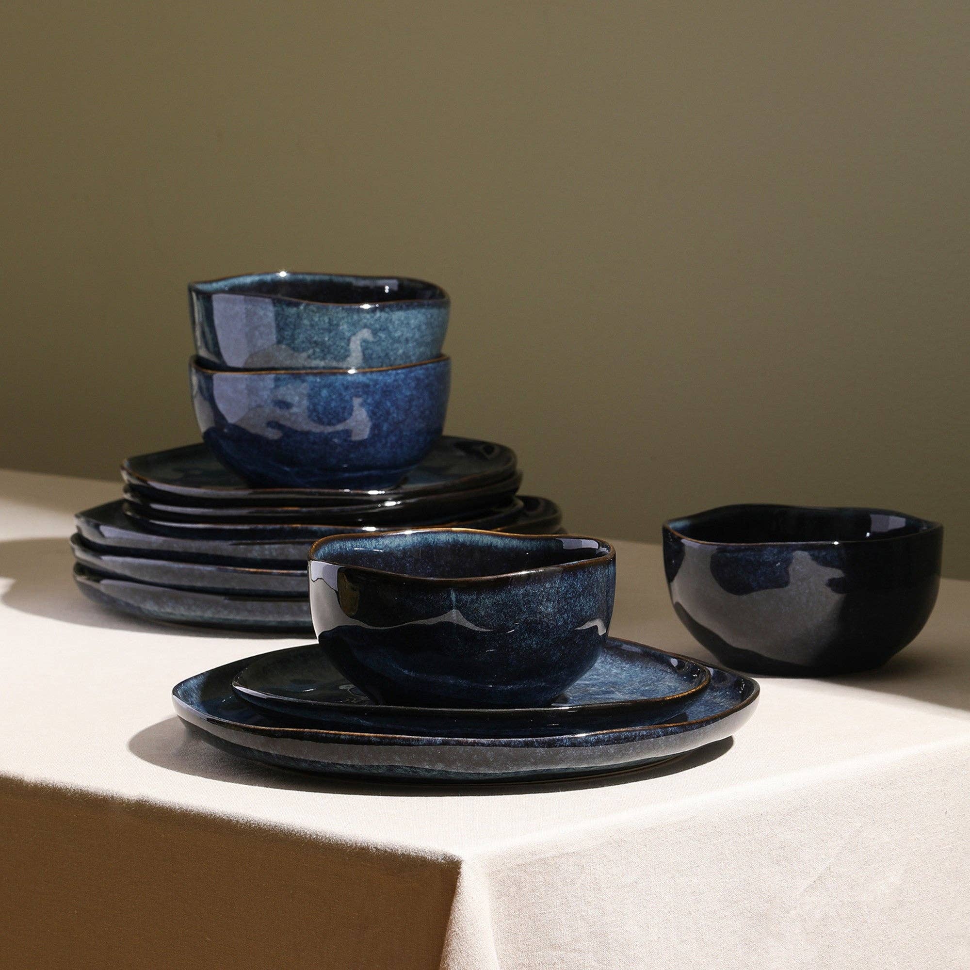 Stone  Lain - Wholesale Dinnerware Set - Mirella Stoneware Dinnerware Set - Blue3