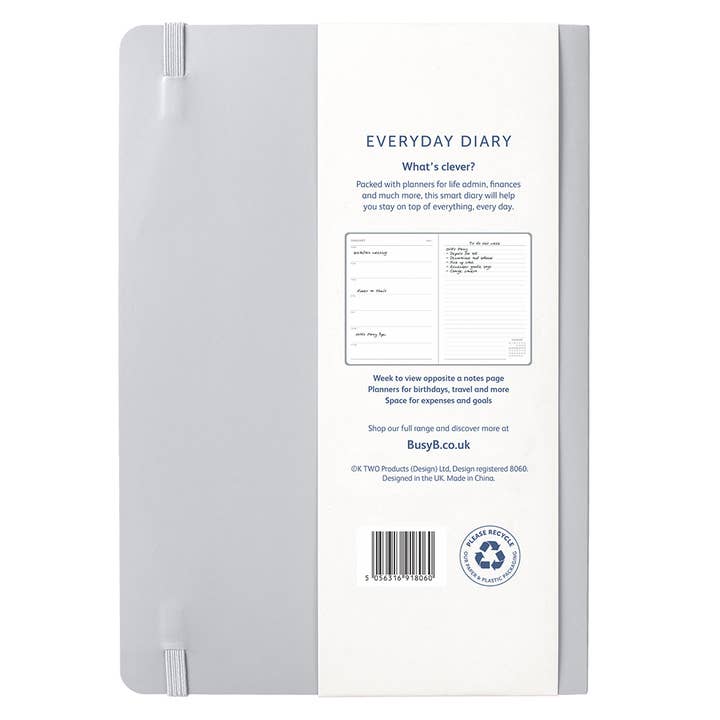 Busy B – wholesale Journal/diary – 2026 Diary | Everyday Weekly Planner Diary |Grey8