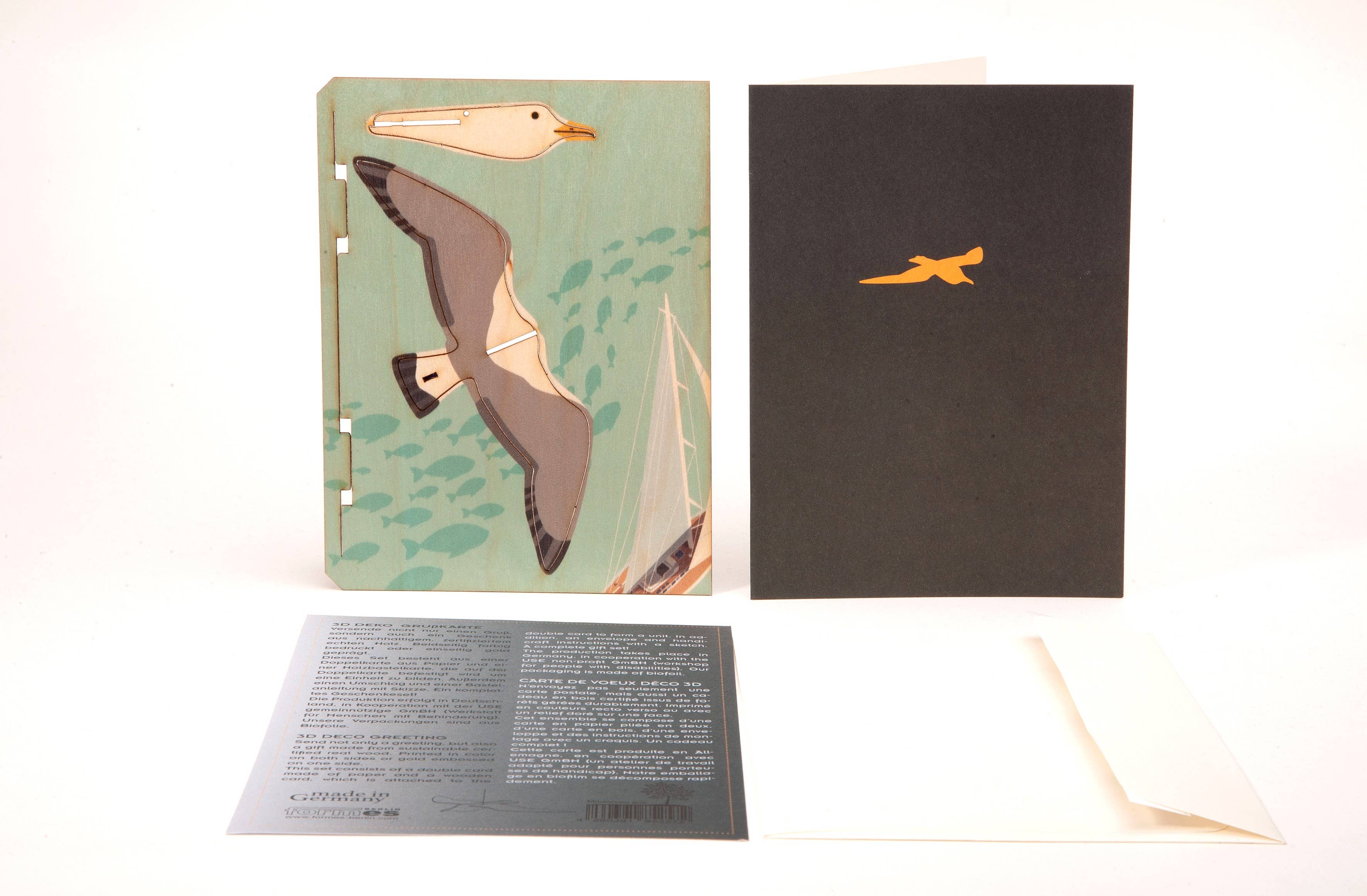 Formes Berlin GbR - Wholesale Christmas Decoration - Mowe 3D deco greeting card1