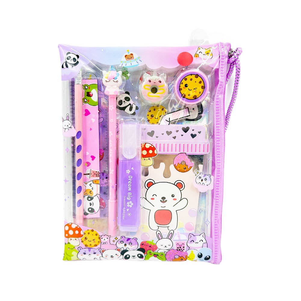 AJ Aguiar - Wholesale Stationery/Notecard Set - Critter Writing Portfolio Set1