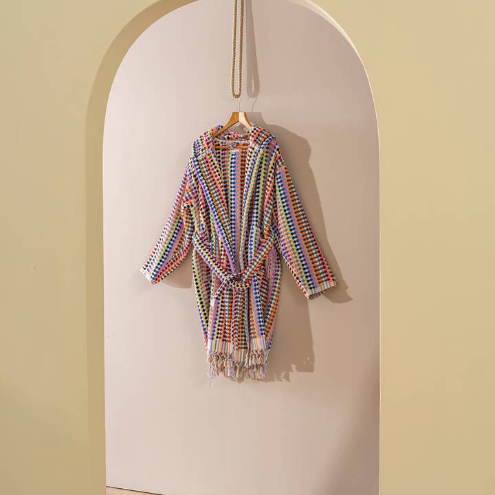 Kikoya - Wholesale Robe - Unisex - Pom Pom Bathrobe Handloom Turkish Cotton Resort Heavy Luxury4