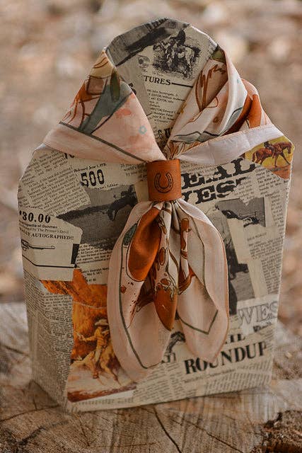 Tirzah Lane Art - Wholesale Scarf - Women's - September Ride Cowgirl Silk Scarf Wild Rag4