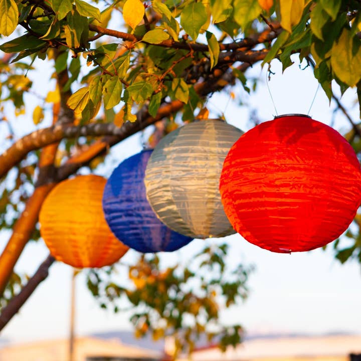 Allsop Home & Garden - Vendita all'ingrosso Luce per esterni/da giardino - Lanterna solare Soji Festival Globe 12" - Blu ceruleo14