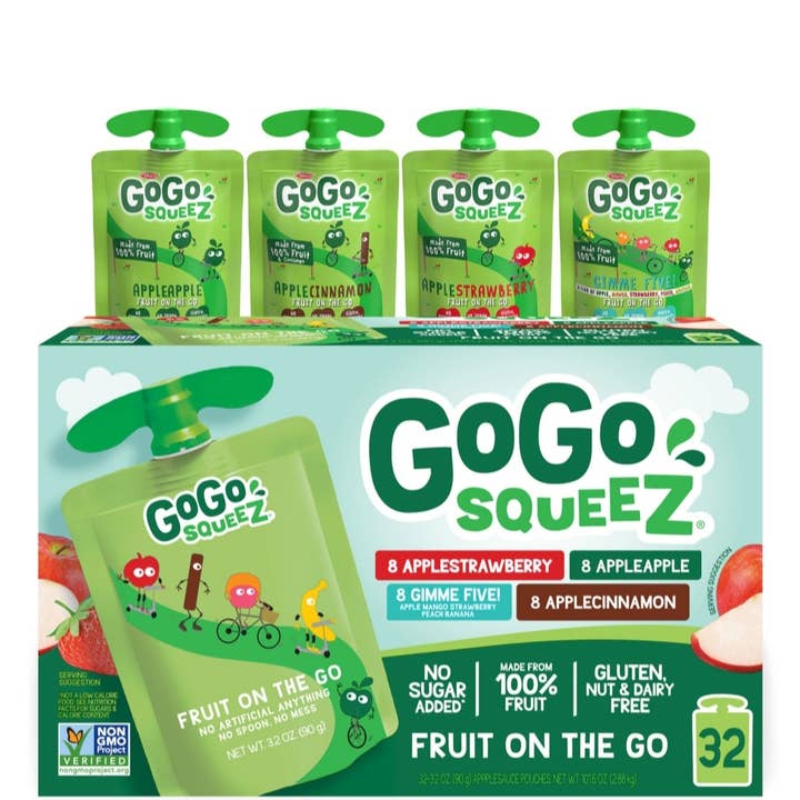 Majestic Wholesale - Wholesale Fruit Snacks - GoGo SqueeZ Applesauce Variety Pack, 3.2 oz., 32 ct.