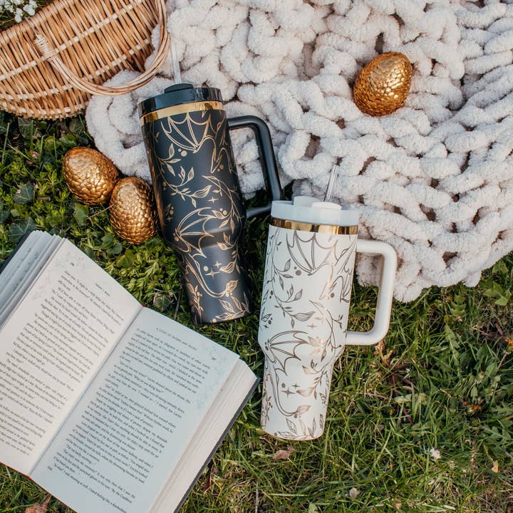 Engraved Gold Dragons Bookish 40oz Tumbler and other Purchase Wholesale light up cups. Free Returns & Net 60 Terms on Faire trending on Faire.